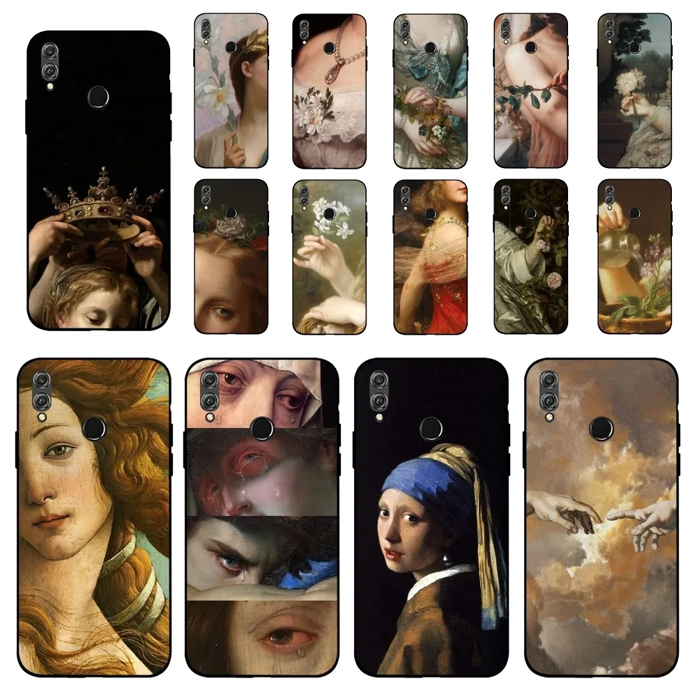 

Renaissance Art Painting Phone Case For Huawei Honor 10 lite 9 20 7A 9X 30 50 60 70 pro plus Soft Silicone Cover