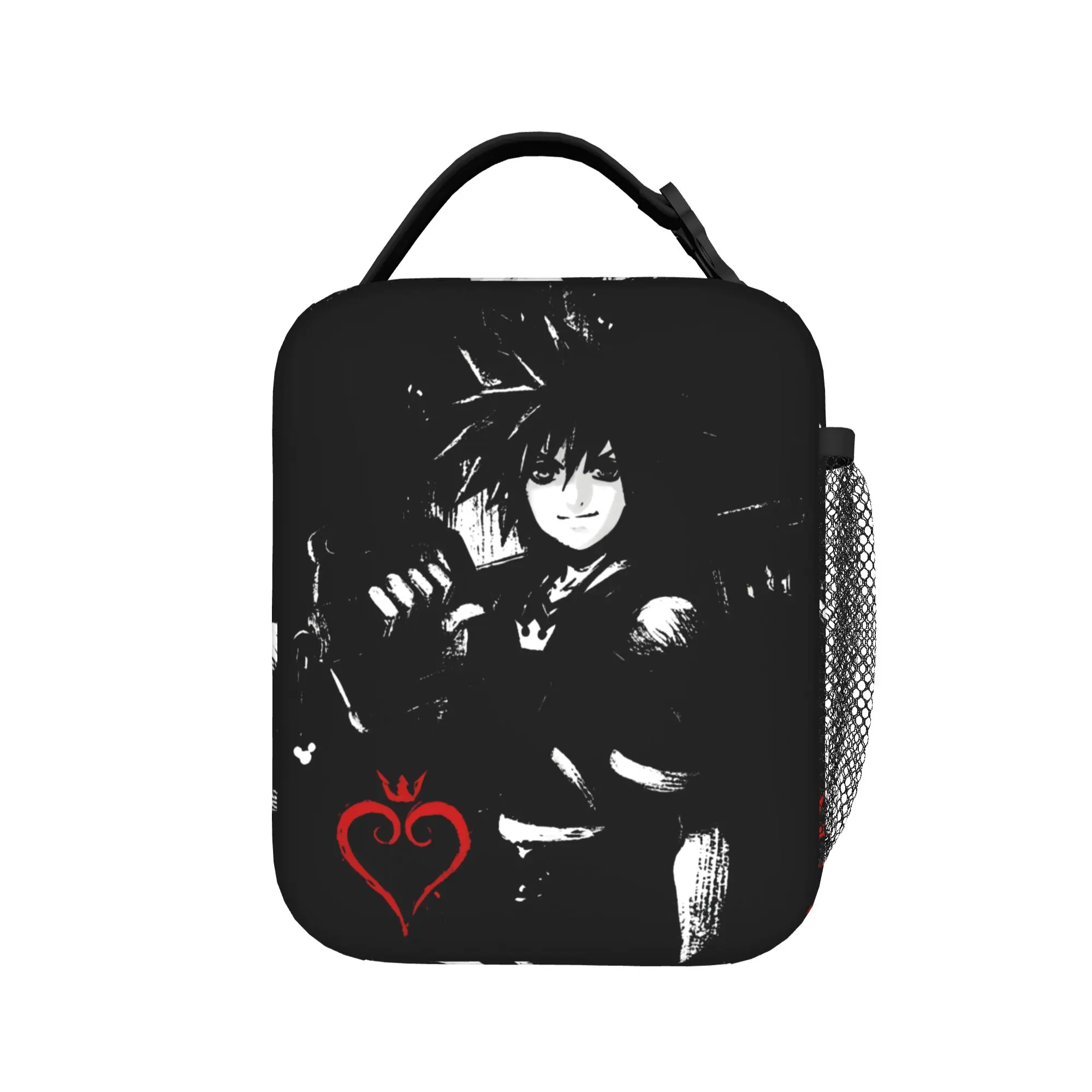 Sora Ink Kingdom Hearts Video Game - Key Blade Thermal Insulated Lunch Bags for Work  Portable Food Bag Thermal Cooler Food Box