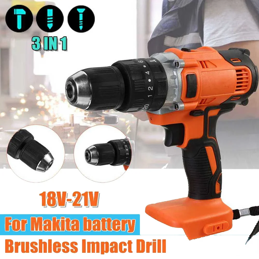 18V 95Nm Cordless Electric Screwdriver 4000RPM Electric Impact Wrench Brushless Drill Driver For Woodworking Renovation Team Use