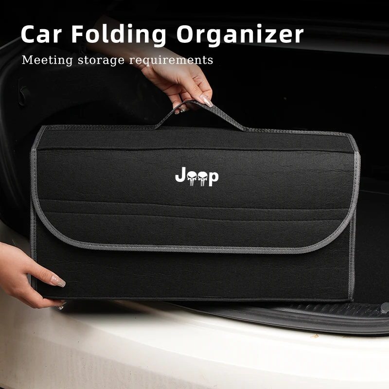 Car Trunk Storage Box Organizer Foldable Stowing Tidying Container Bag For Jeep Renegade Compass Grand Cherokee Wrangler JK Patr