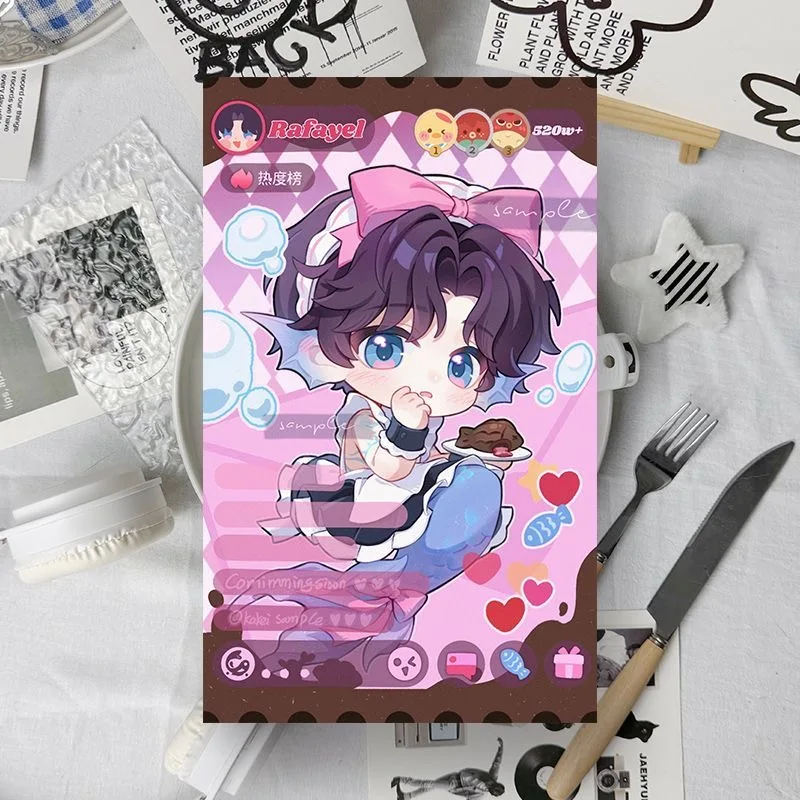 새로운 사랑과 심우주 게임 귀여운 코스프레 작은 카드 애니메이션 스타일 메이드 드레스 선물