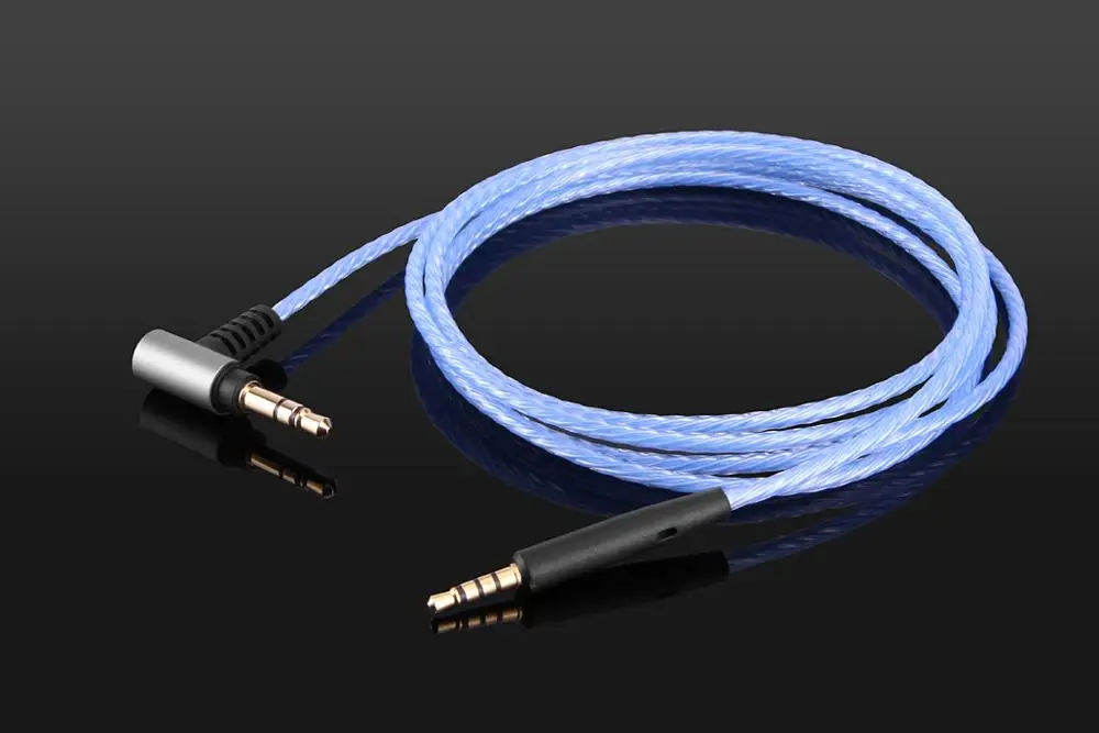 Cabo de áudio banhado a prata para bose soundtrue/soundlink around-ear ae ii on-ear oe2/oe2i fones de ouvido