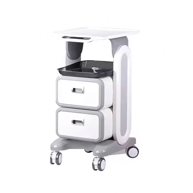 

Factory Made Portable Makeup Beauty Rolling Case Trolley Clinic Trolley with Drawer Cosmetic Trolley