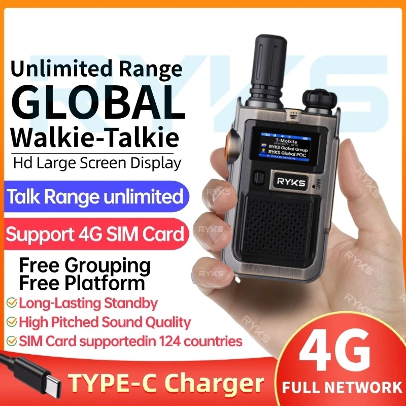 Global 4G public network walkie-talkie Small portable hand-held commercial civil professional two-way outdoor walkie-talkie