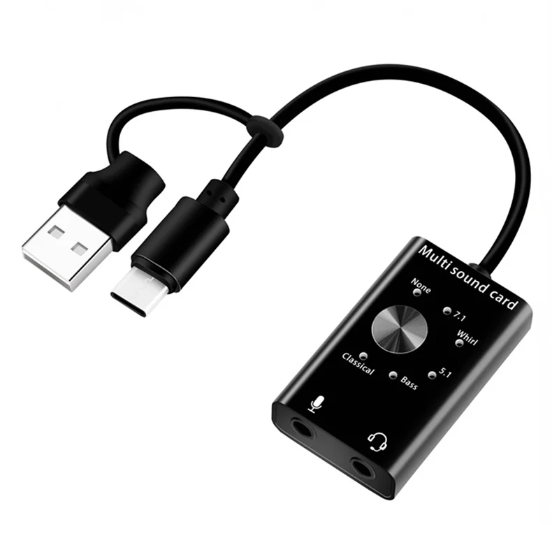 Adattatore per scheda audio audio USB Convertitore professionale per cuffie per laptop PC Speaker-N34R