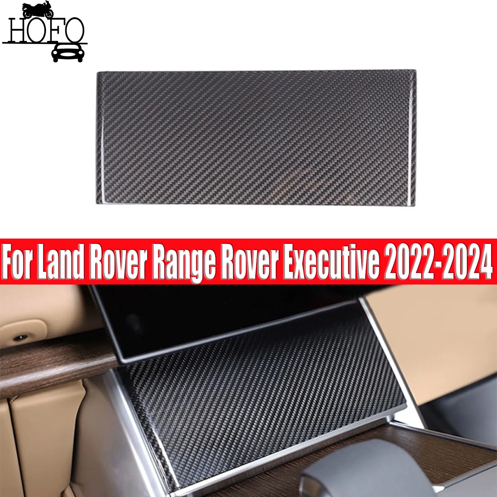 Real Carbon Fiber Navigation Screen Bottom Trim For Land Rover Range Rover Executive 2022-2024
