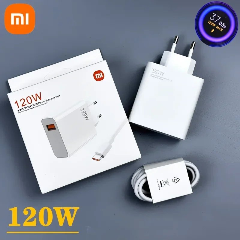 Original Xiaomi 120W Turbo Charger Fast Gan Type C 6A Charging Power Adapter Usb Cable For Mi 13 Ultra 12T Pro 11T RedMi Note 13