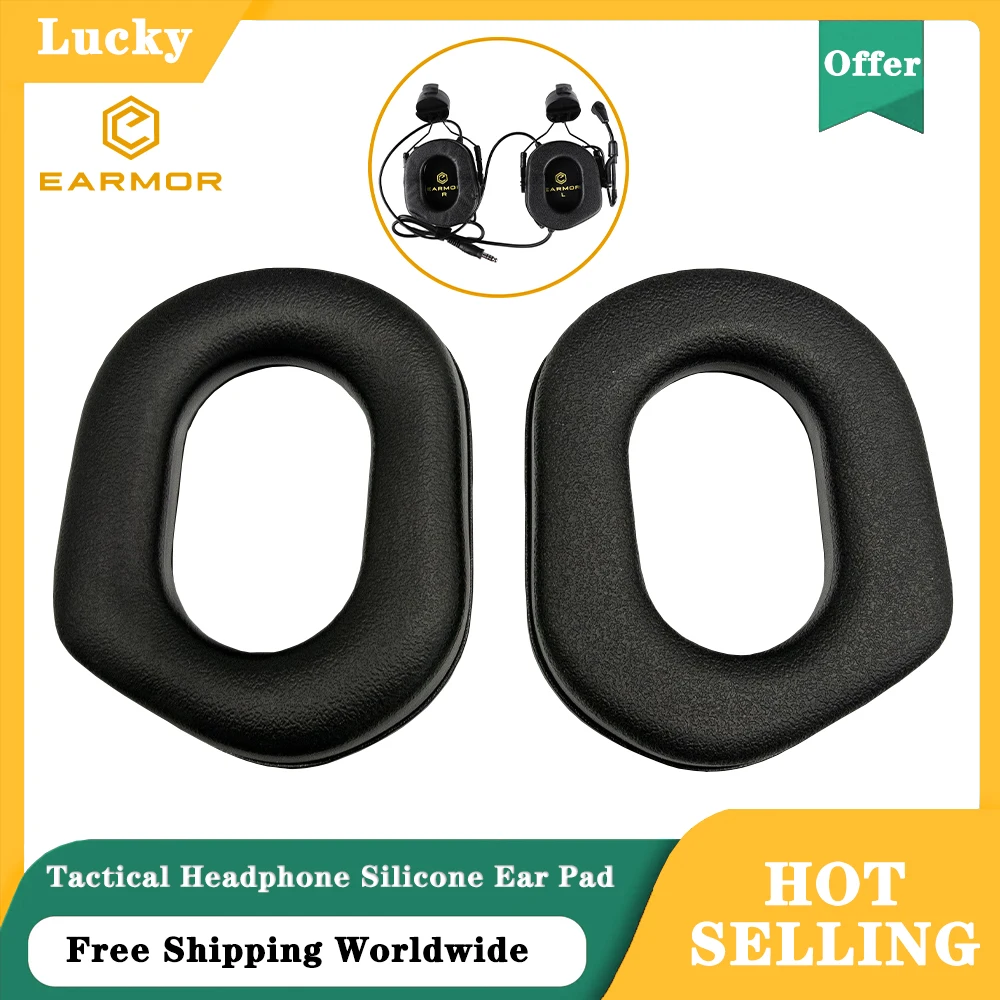 EARMOR Silicone Headphone Ear Pad，Comfort And Excellent Noise Canceling，Hunting Shooting Drill Tactical Headphone Accessories