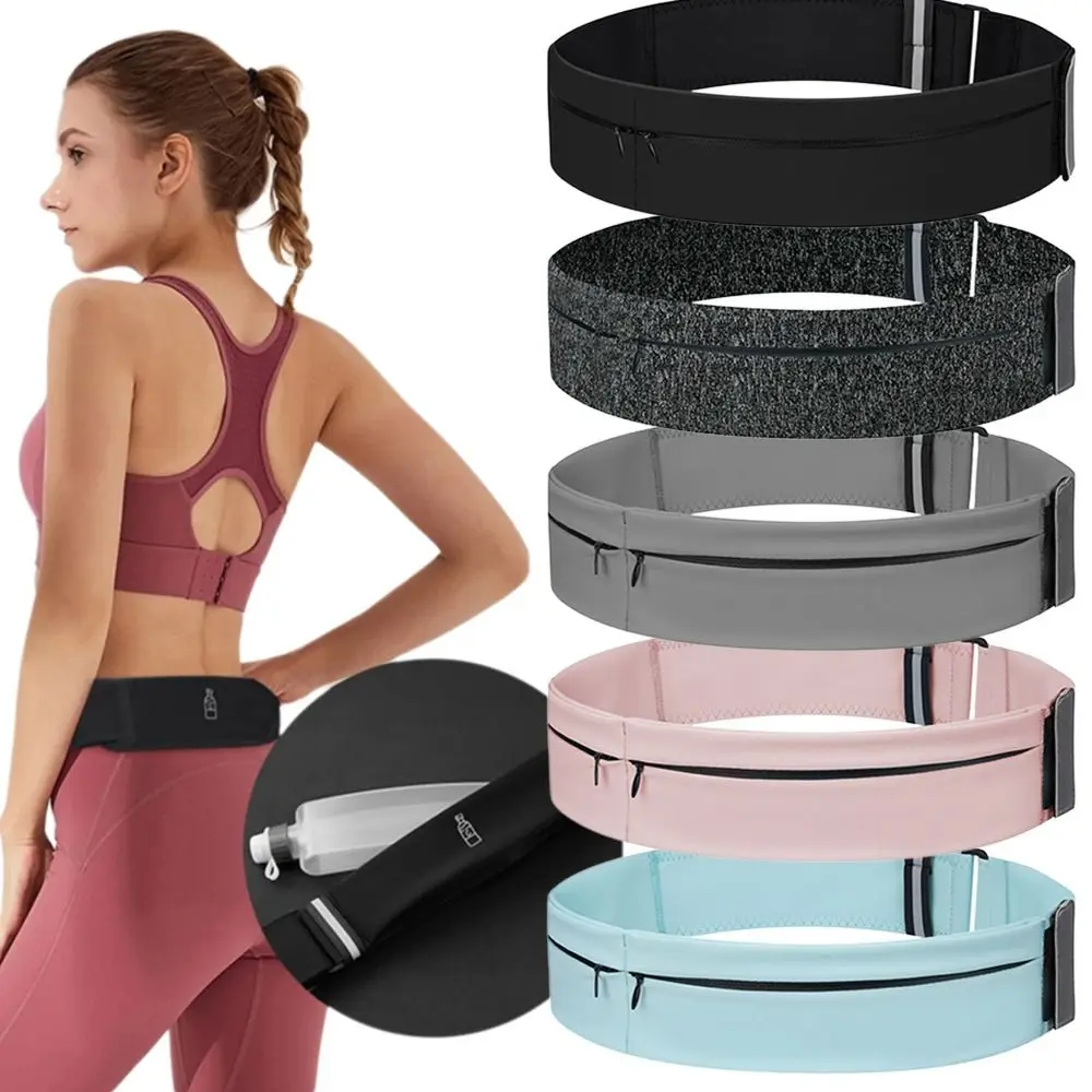 جديد سلس غير مرئية سليم حزام ركض مرونة المخفية حقيبة المياه تشغيل حزام خصر حقيبة مقاوم للماء حزام رياضي الحقيبة في الهواء الطلق