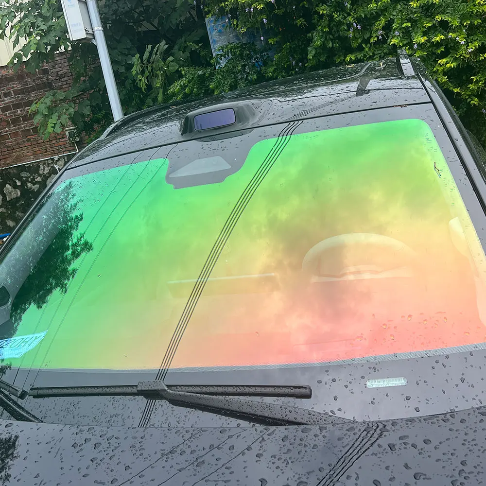 

Automotive Color Change Chameleon Aurora Green Window Film 64% VLT High Insulation Car Sticker UV Blocking Windshield Film