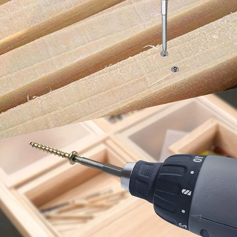 12pc Hollow Plum Blossom Screwdriver Head 50mm Long S2 Hexagonal Handle Screwdriver Screwdriver Bit Electric Tool Drill Set