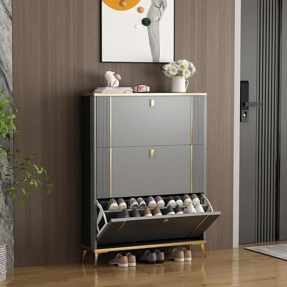 Shoe Cabinet With 3 Flip Drawers Dressers for Bedroom Furniture Living Room Vip Bag Luxury Bags Women Shoes Organization Armoire