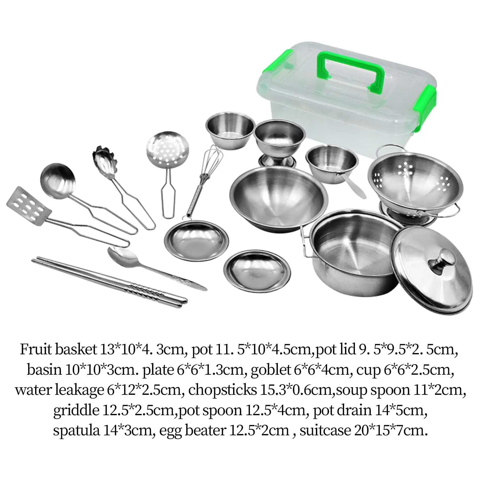 Ensemble de pots et ustensiles de jeu pour enfants, jeu de cuisine, 17 pièces