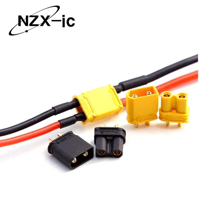 2PCS/LOT XT30U Plug, Amass Genuine Original Lithium Battery Plug, Hobby Motor Plug, Energy Storage   18AWG