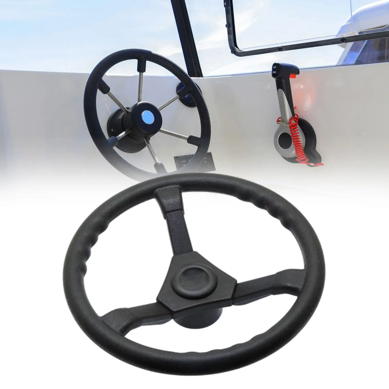 

Premium Nylon Boat Steering Wheel Stable Direction Marine Accessory for Sea Boat Speedboat