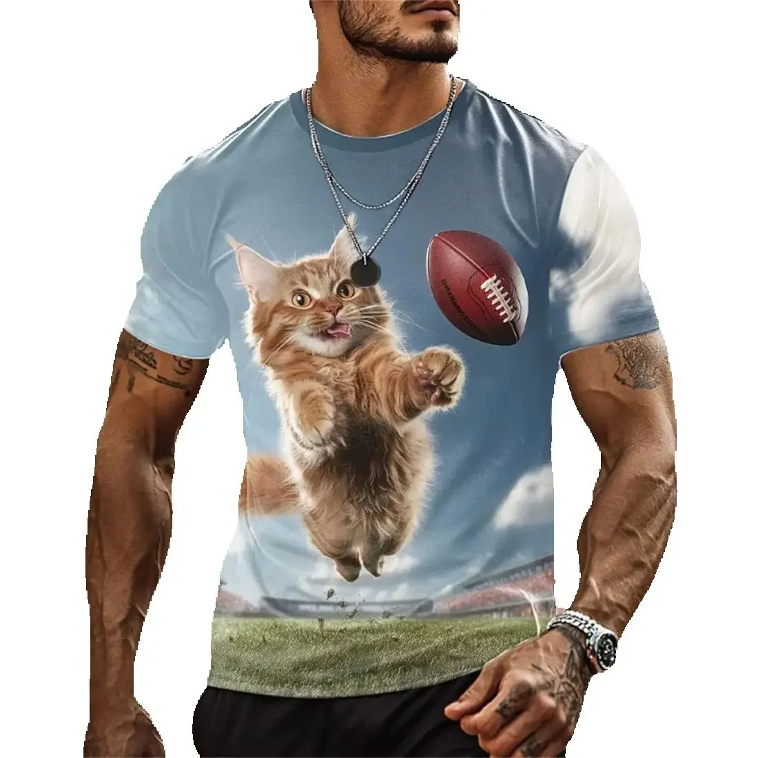 

Летняя забавная мужская футболка с рисунком кота, свободная мужская одежда с 3D принтом, футболки в стиле Харадзюку, топы с круглым вырезом и короткими рукавами для отдыха на открытом воздухе