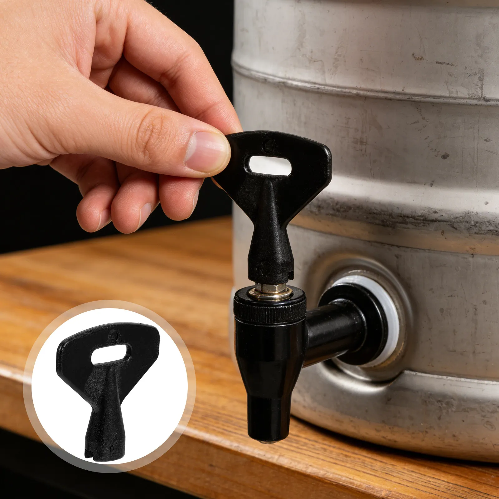 4-teiliges Bierfass-Kupplungsventil-Dichtungsset, Bierzapfhahn-Düsen-Entlüftungsschlüssel-Werkzeug, Zapfhahn-Zubehör zur Druckentlastung