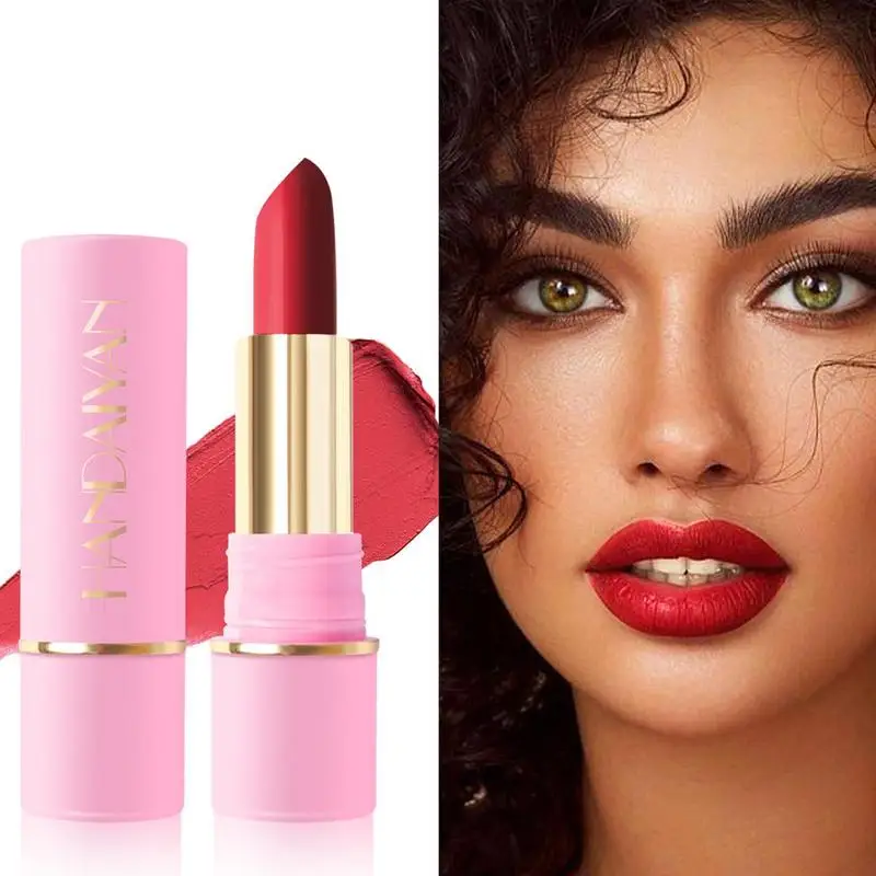 Lápiz labial antiadherente, maquillaje mate Nude, brillo de labios 3,8g, resistente al agua, duración de 24 horas