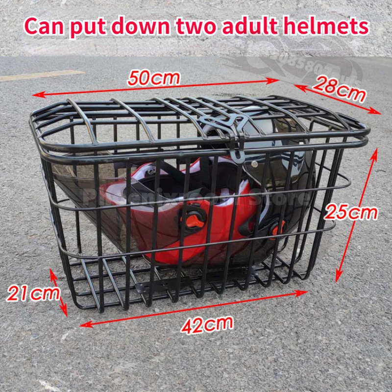 Large Size 50cm Bold Front Frame Bicycle Basket Tricycle Rear Basket with Inner Bag Can Carry Pet School Bag Helmet