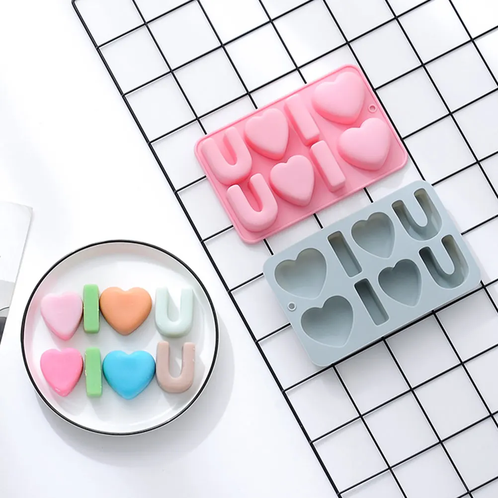 

2pcs Silicone Cake Molds Valentine'S Day Heart Shape Chocolate Molds Baking Supplies Desserts Pudding Jelly Kitchen Tools Gift