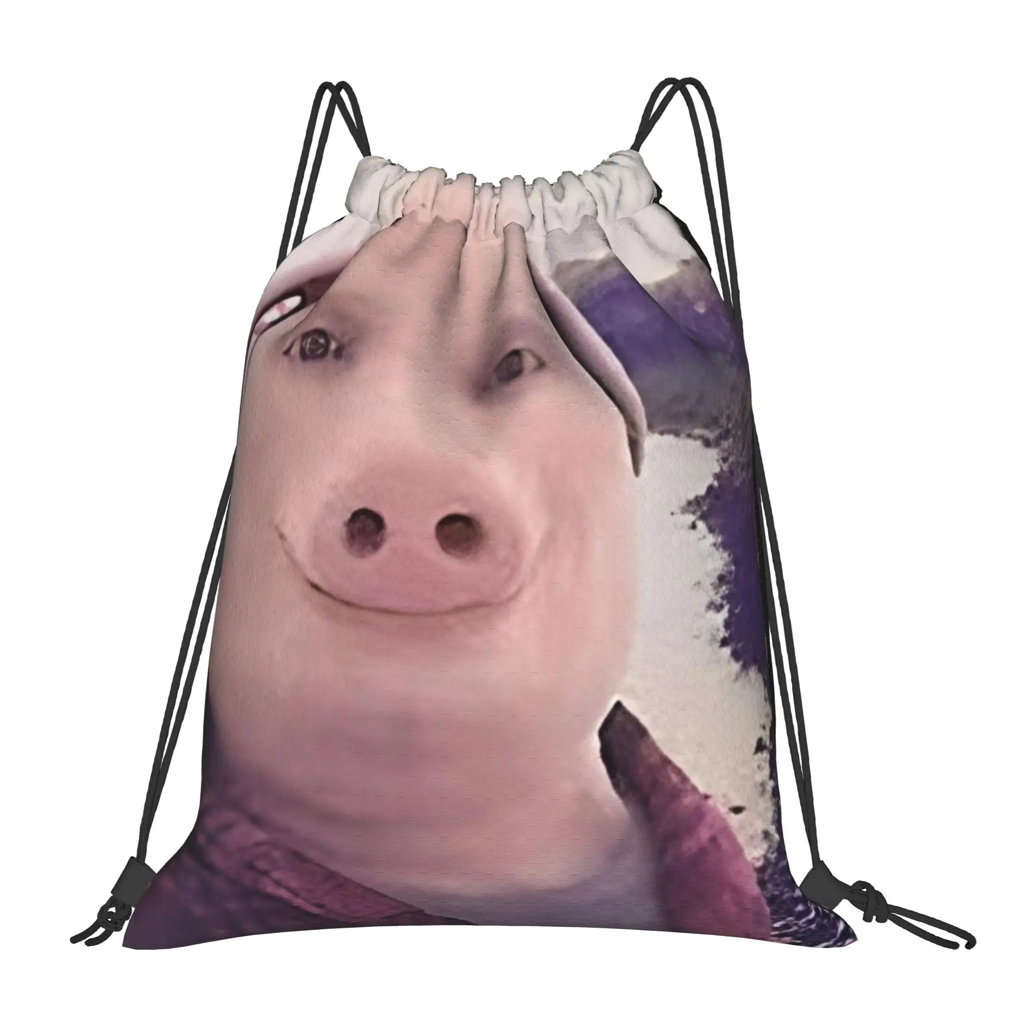 John Pork John Pork Portable Sports Drawstring Backpack Riding Backpack Gym Shoes Drawstring Bags