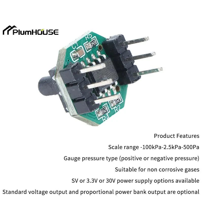 Gas Pressure Electronic Blood Pressure Monitor Sensor Transmitter Module Barometer 0-40kPa 0-100KPa 0-200KPa Hose
