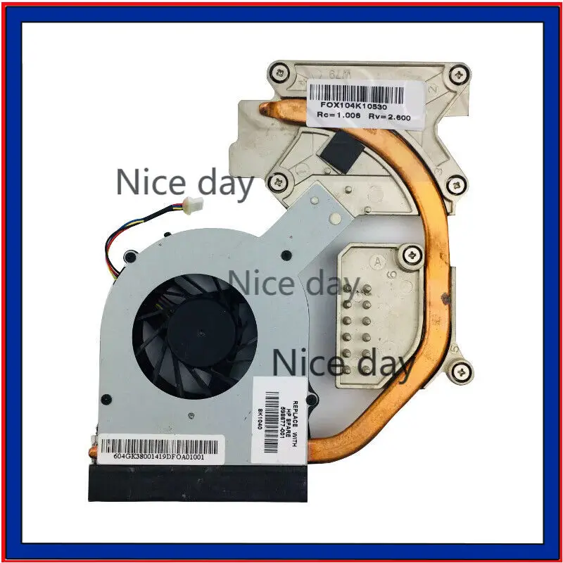 For HP 4520S 4720S Unique Display Laptop Heat Sink Fan 598677-001