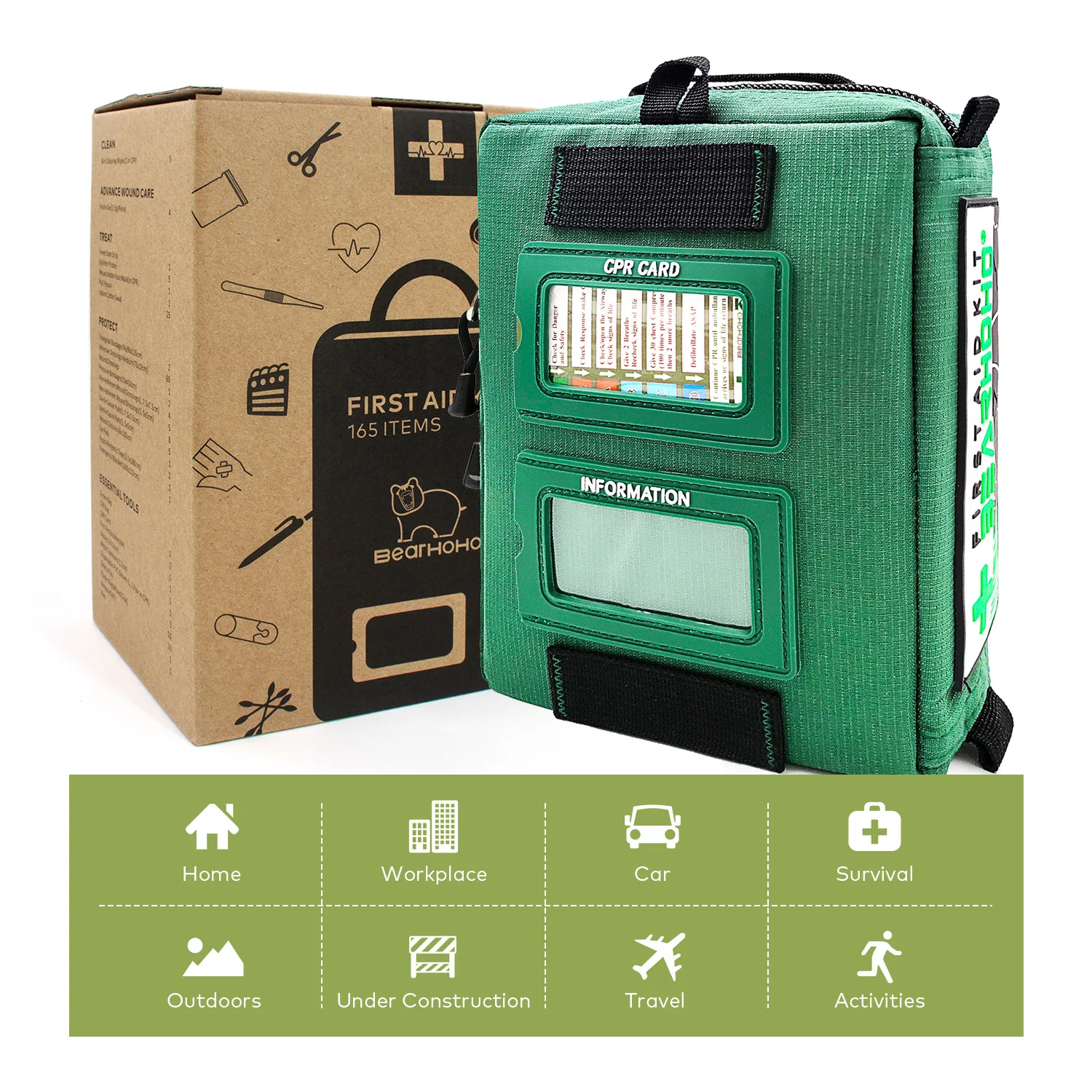 2024 Upgraded Outdoor Camping Home First Aid Kit Wilderness First Aid Kit Emergency Survival KitMedical Supplies Travel Bag