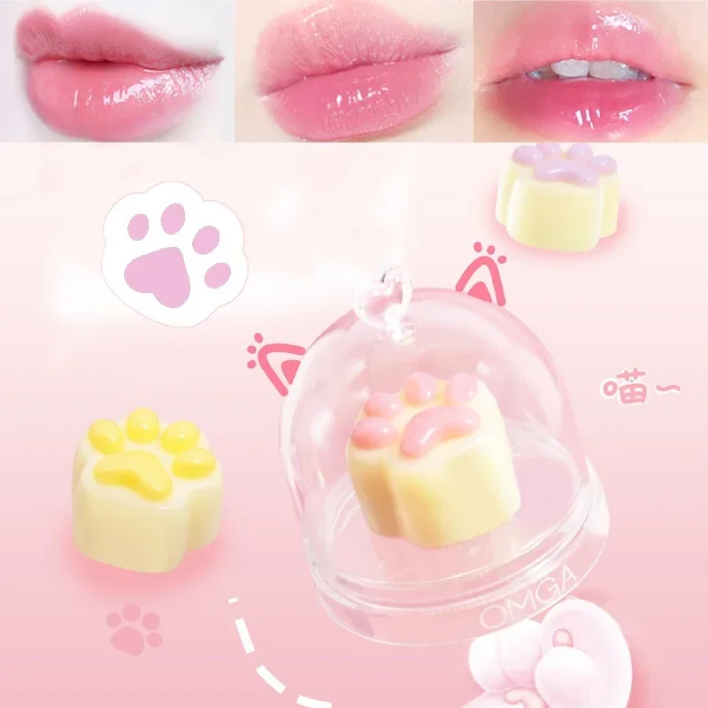 Cat Paw Temperature Changing Lip Gloss Nature Longlasting Moisturizing Jelly Lip Balm Fade Lip Lines Makeup Lip Care Cosmetics