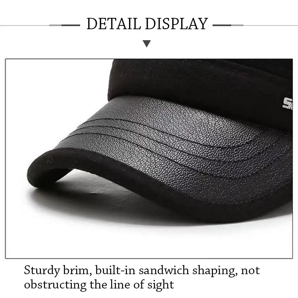 Outdoor Ear Protection Winter Hat Warm Thick Baseball Cap Adjustable Casual Earmuffs Hat for Men