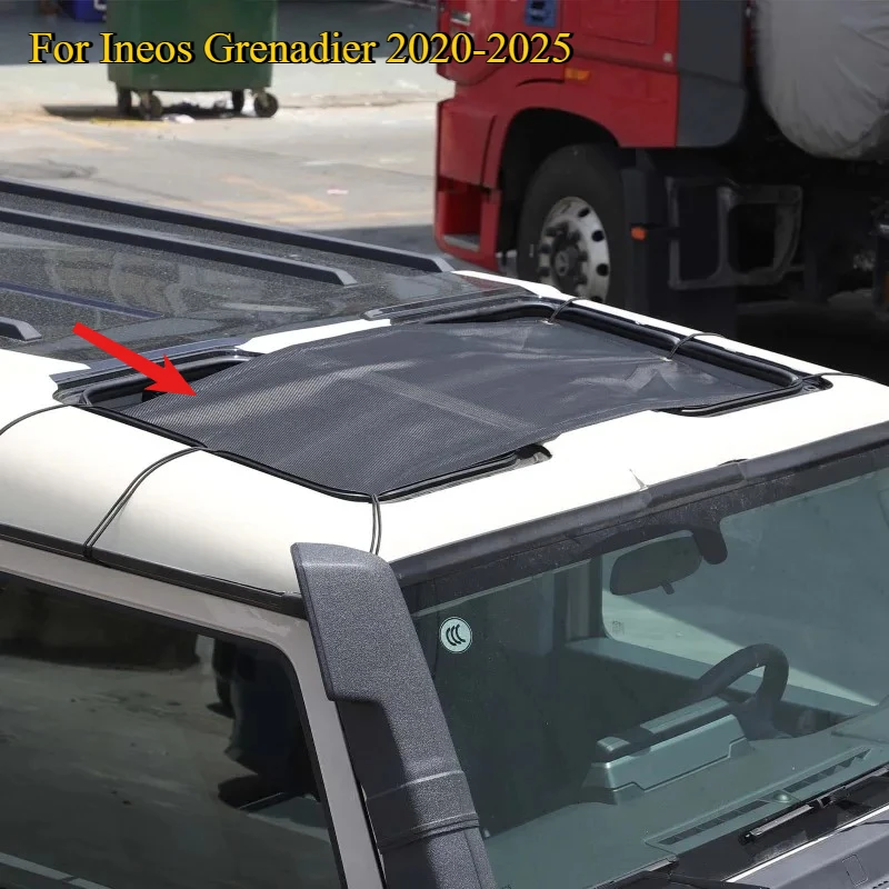 For Ineos Grenadier 2022-2025 Webbing Black Car Top Skylight Roof Sunshade Shade Sunroof Glass Net Car tool Accessories