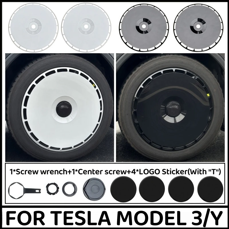 

4PCS for Tesla Model 3/Y Hubcap 18/19 Inch Car Replacement Performance Automobile Wheel Cover Full Rim Caps Accessories2018-2024