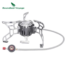 Boundless Voyage Camping Gas Stove Outdoor Portable Lightweight Furnace Burner Cooking Big Power Aluminum Alloy