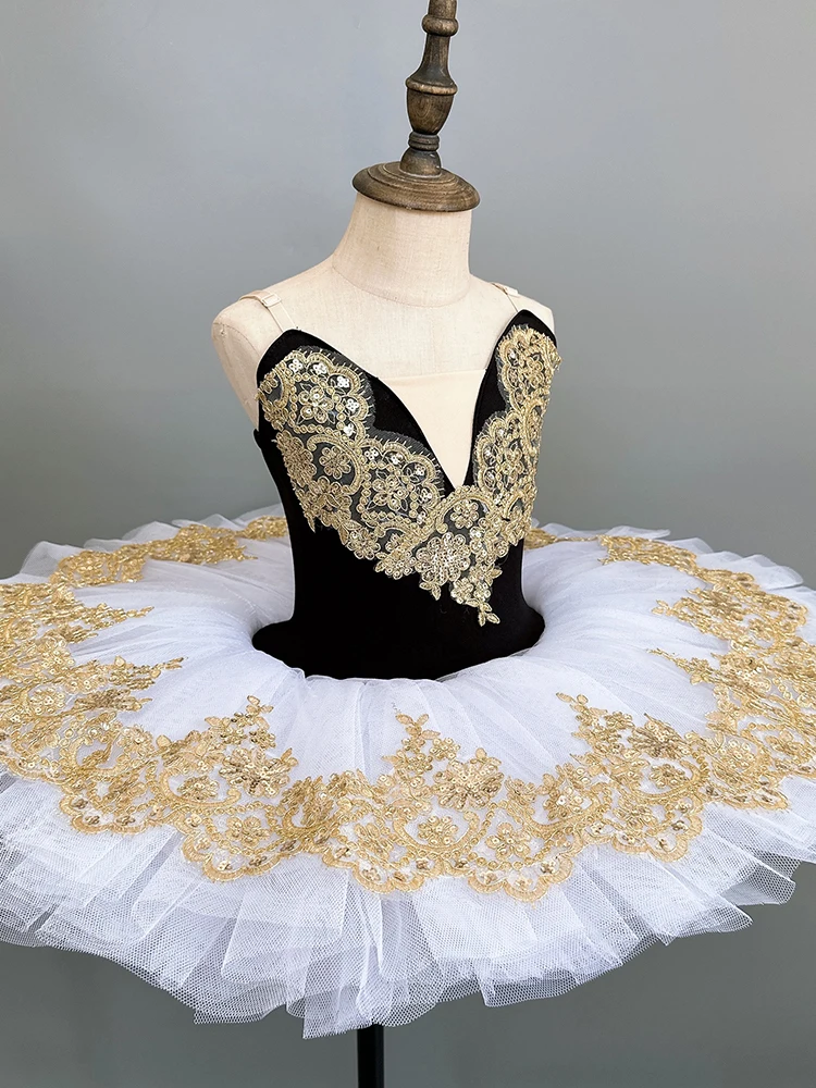 Tutú de Ballet profesional para niñas, vestido de fiesta de bailarina, disfraces de Ballet del lago de los Cisnes, ropa de escenario, trajes de Ballet de salón para niñas