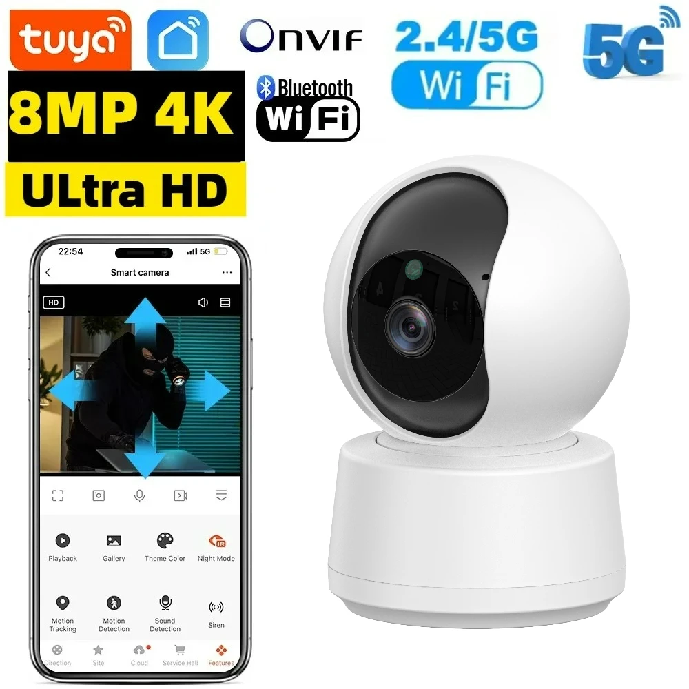 yZ[zTuya 8MP 5G WiFi J Tuya X}[gz[ CX IP ĎJ AI m ǐ ZLeB xr[j^[ TUYA