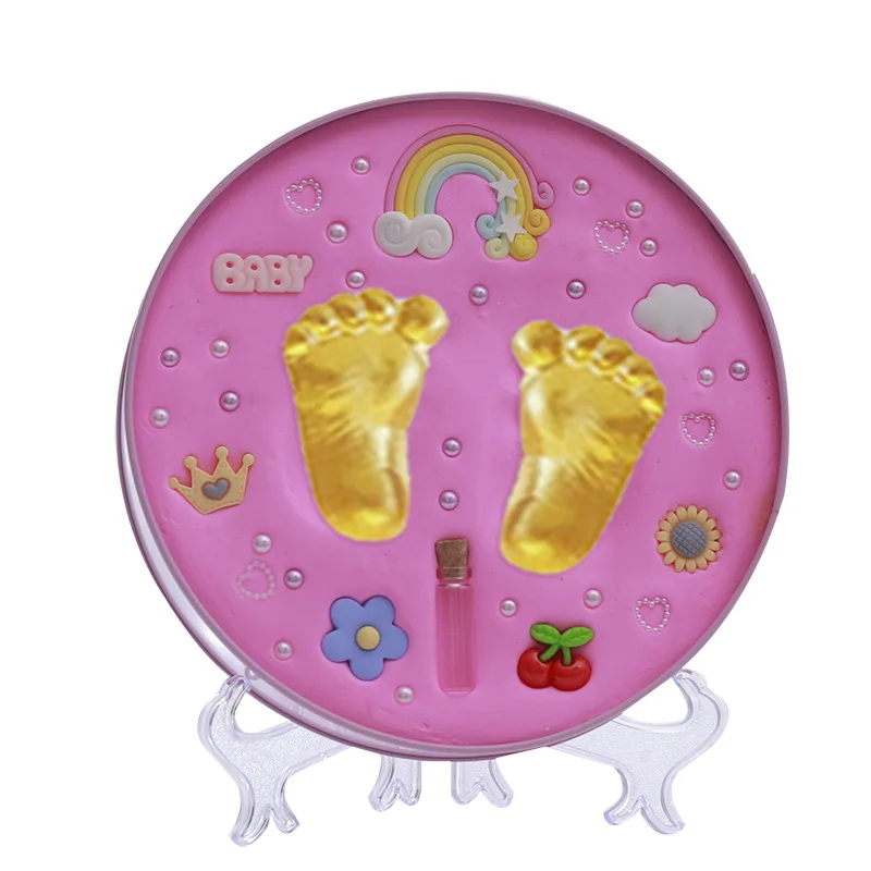 Baby Footprints Handprint Ink Pads Safe Non-toxic Ink Pads Kits for Baby Shower Baby Paw Print Pad Foot Print Pad Inkless