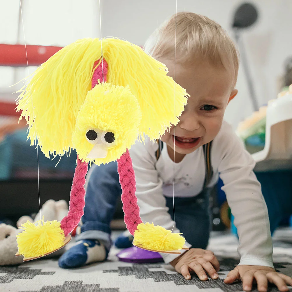 Straußen-Marionette, lustiges Spielzeug, einzigartige Puppen für Kinder, Straußen-Marionetten, Plüsch-Marionetten, Tiere