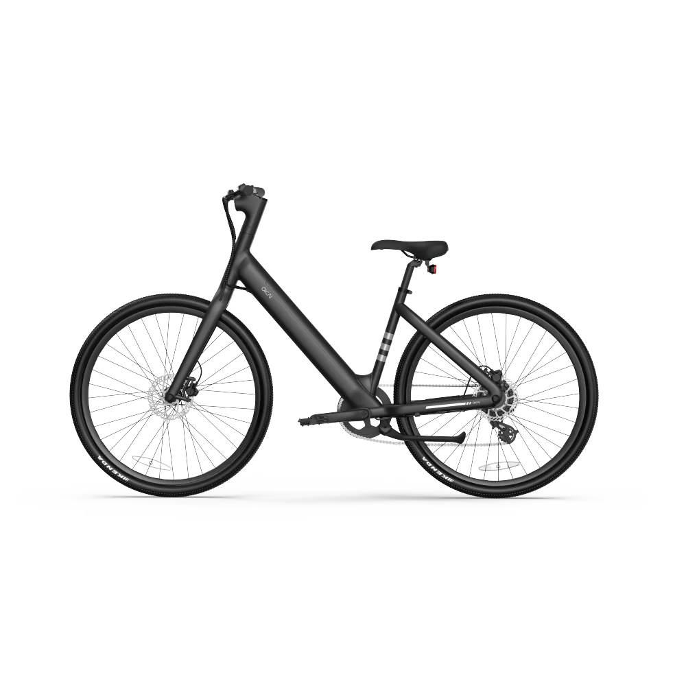 

Минималистичный понижающий электронный велосипед для фитнеса с максимальным рабочим диапазоном до 62 миль и максимальной скоростью 20 миль в час — матовый черный