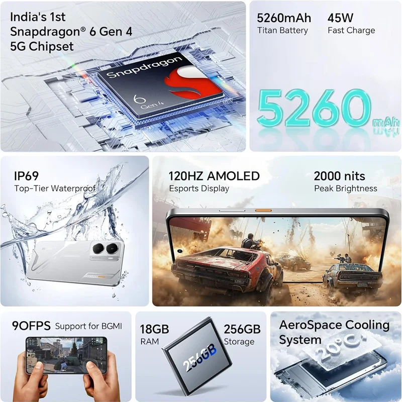 الإصدار العالمي للهاتف الذكي Realme P3 5G Snapdragon 6 Gen 4 120 هرتز AMOLED Esports Display 50MP AI كاميرا 45 واط شحن 5260 مللي أمبير في الساعة #2