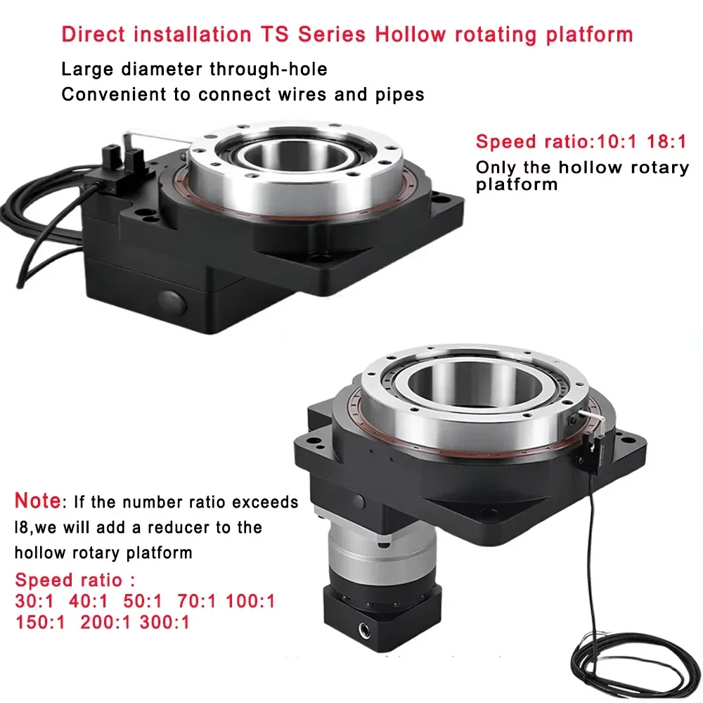 Hollow Rotating Platform Heavy-duty Indexing Turntable Replace DD Motor for CNC 4th Axis Rotary Table Milling Drilling 1 Arcmin