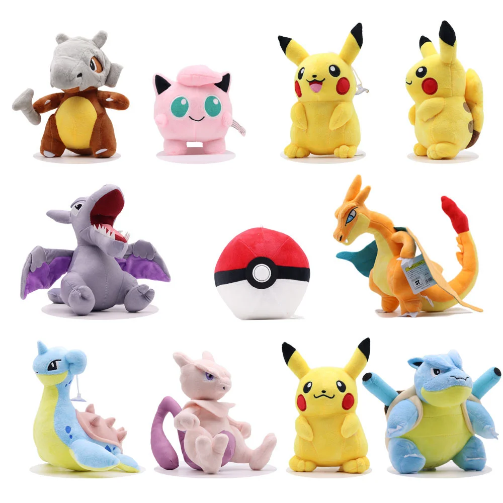 Pokemon Plush Dolls Ghastly, Porygon, Kabutops, Eevee, Lapras, Charizard Cute Flee Plush Anime Pokemon Dolls