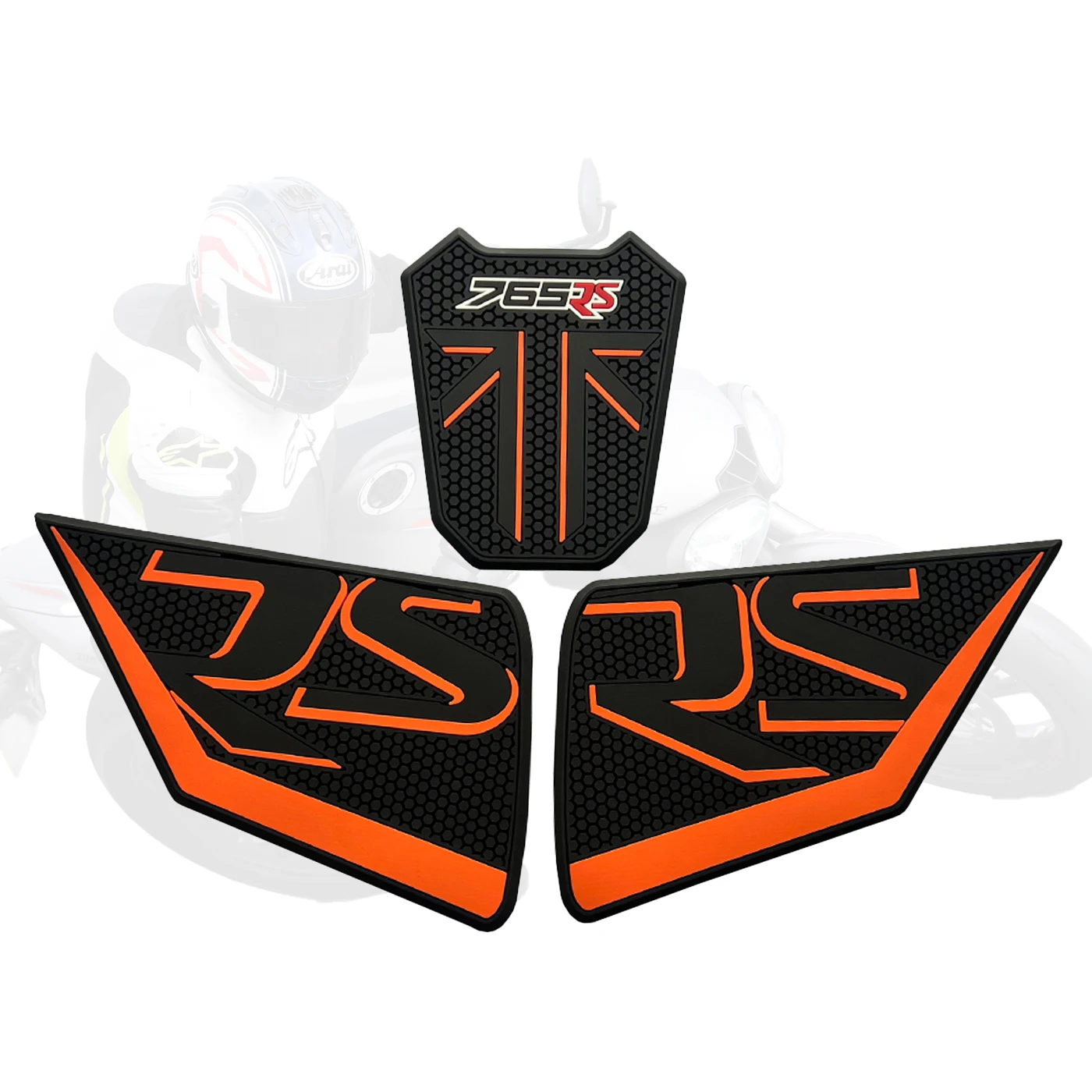 765 R RS Fit Triumph Street Triple Daytona 765 R RS Motorcycle Tank Pad 3D Protection Stickers Decals 2023-