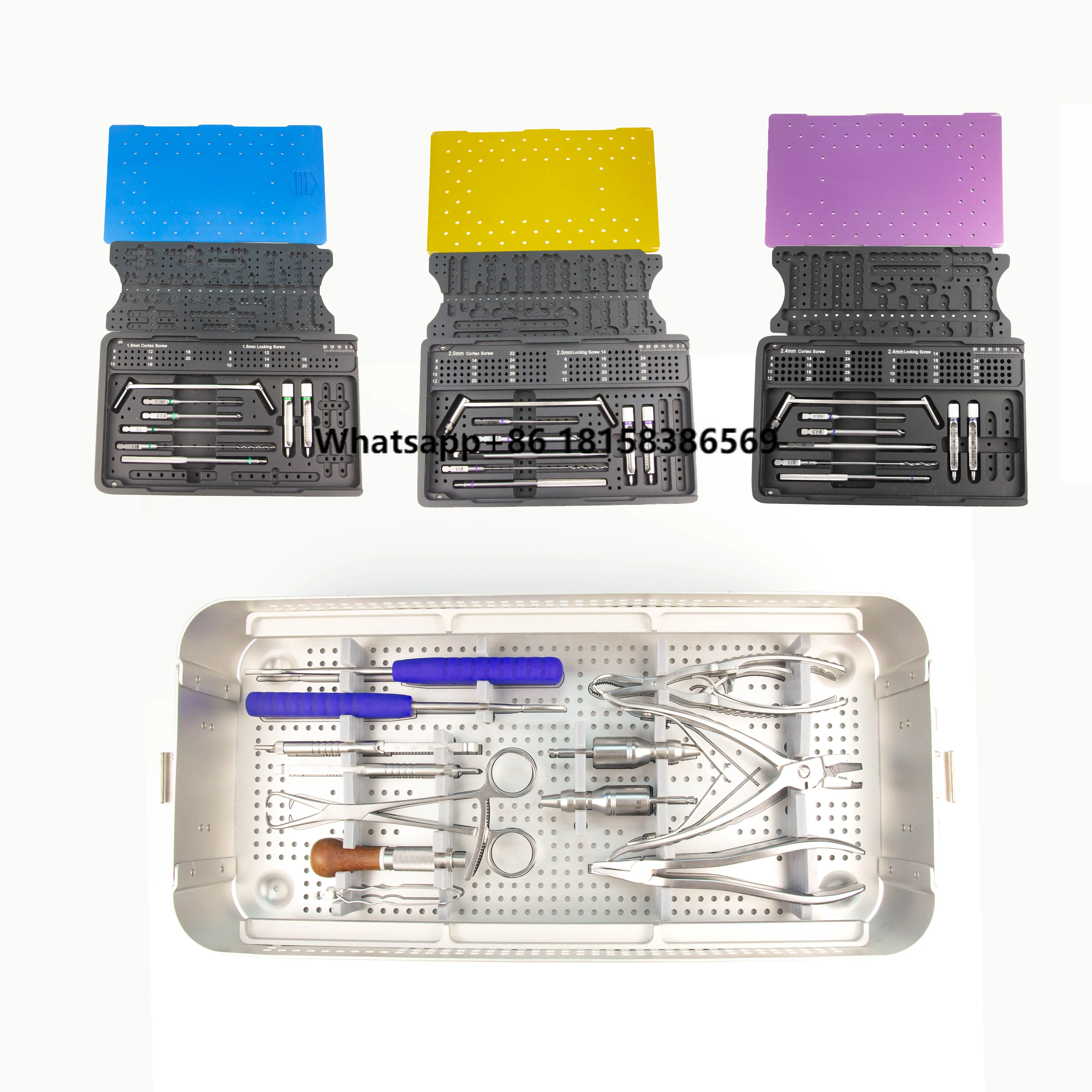 

Mini Fragments 1.5mm,2.0mm,2.4mm Locking Plate Instrument Set Small Fragment Instrument Set