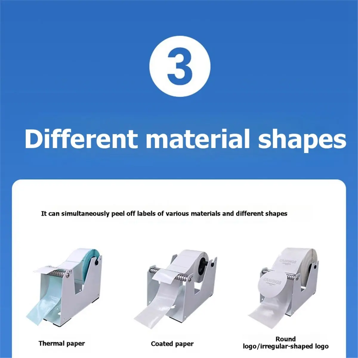 A50U Universal Barcode Label Separator 10-60mm Tag Manual Label Distributor Machine - Thermal Sensitive Sticker Peeling Tool