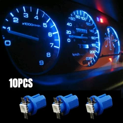 10pcs Car Speed Dashboard Dash Lamp White T5 B8 5D LED Bulbs Lamp Gauge 5050 1SMD Instrument Light Bulbs Interior Accessories