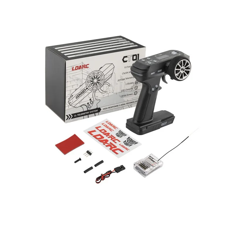 LDARC CT01 Transmitter 8CH Radio remote controller with LCD /8CH CR1800 receiver telemetry for RC Car Tank Boat