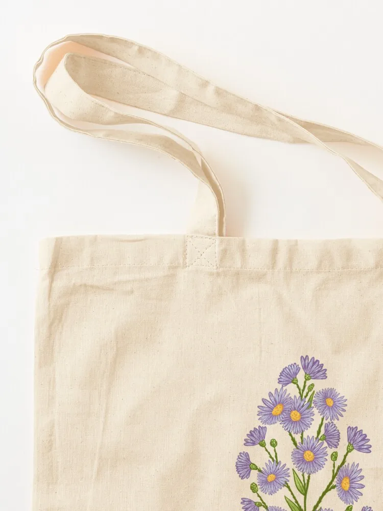 Sky Blue Aster Tote Bag tote bags cloth bags shopper bag women canvas Custom bag Lady bags