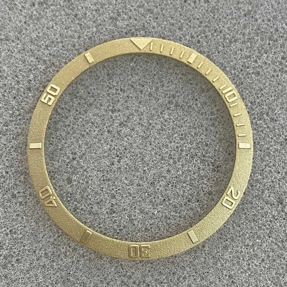 36.5mm Steel Watch Bezel Retro Electroplating Embossed Watch Ring Watch Accessories Outer Diameter 36.5mm Inner Diameter 30.6mm