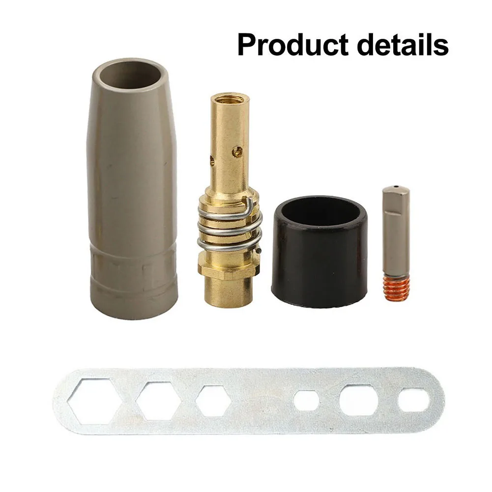 17PCS Copper Metal Nozzle Coating Kit for 15AK Welding Equipment With 1.0mm Tip Aperture NonStick Slag For Protection Design