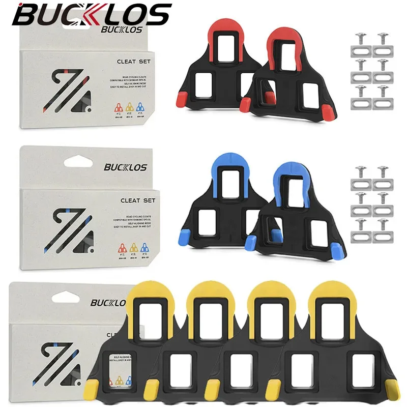 Road Bike Cleat for SPD SL System 0/2/6 Degree Bike Clipless Pedal Cleat for SH11 SH10 SH12 Cycling Self-locking Pedal Cleats